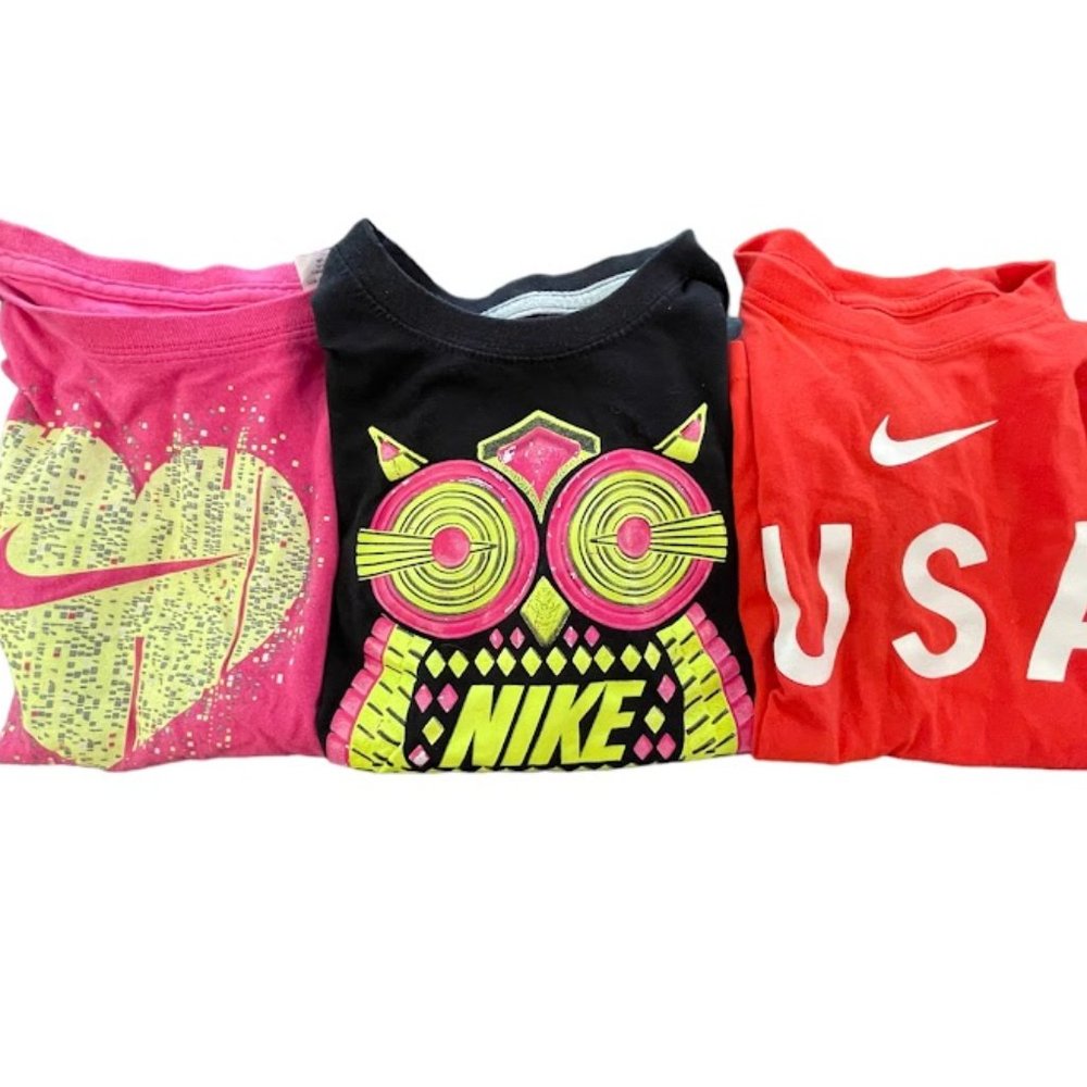 Lot of 3 Girls Athletic Shirts Size 5/6 Nike